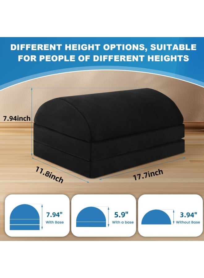 XICEN Three-Layer Memory Foam Leg Pillow, Leg Elevation Cushion, Ergonomic Footrest for Back & Hip Pain Relief, Adjustable Height Non-Slip Foot Stool for Under Desk, Office Chair & Gaming Chair - Image 5