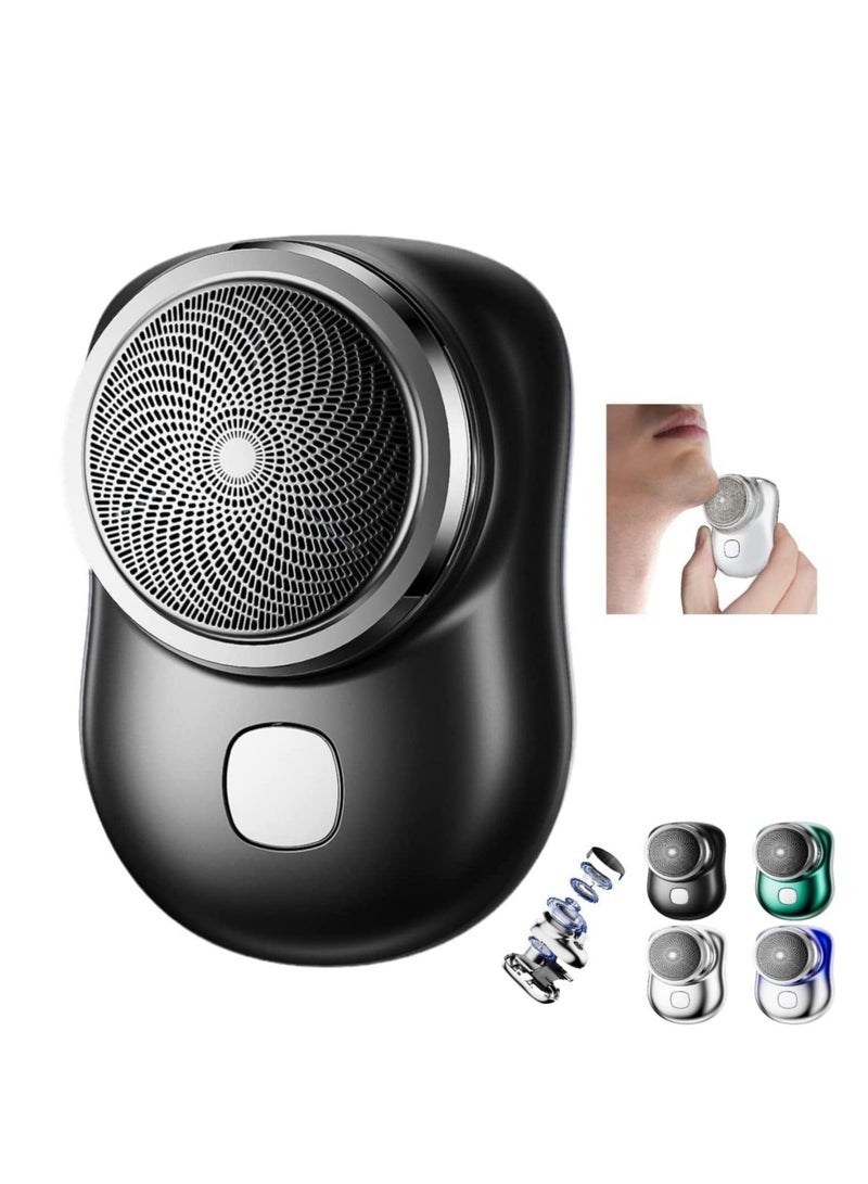 ELTRAZONE Mini Shaver Electric Shaver,New Pocket Portable Electric Shave, Magic USB Mini Shaver Electric Razor For Men, Rechargeable Travel Razors Men Electric Shaver For Shaving Face (Black) (BLACK) - Image 1