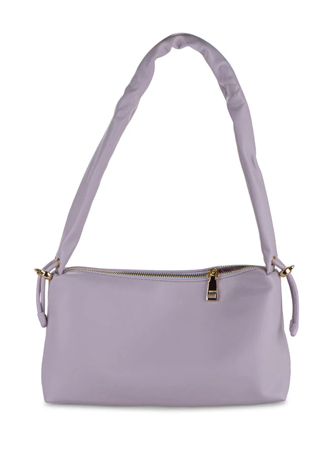 Vincci Women Solid Shoulder Bag with  Designed Strap and Zip Closure