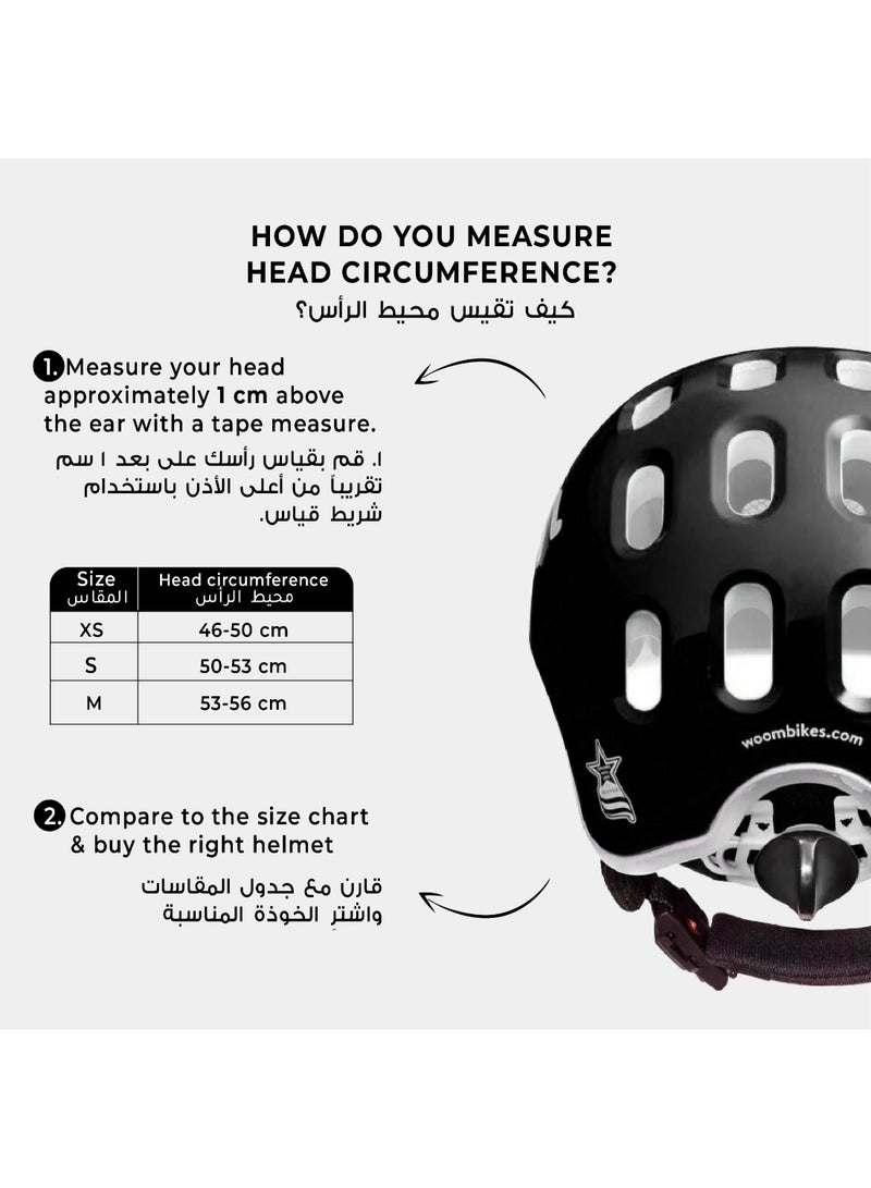 Woom Bike Helmet – Bicycle Helmet for Kids – Lightweight In-Mold Shell – Extra Small Size – Black - Image 3