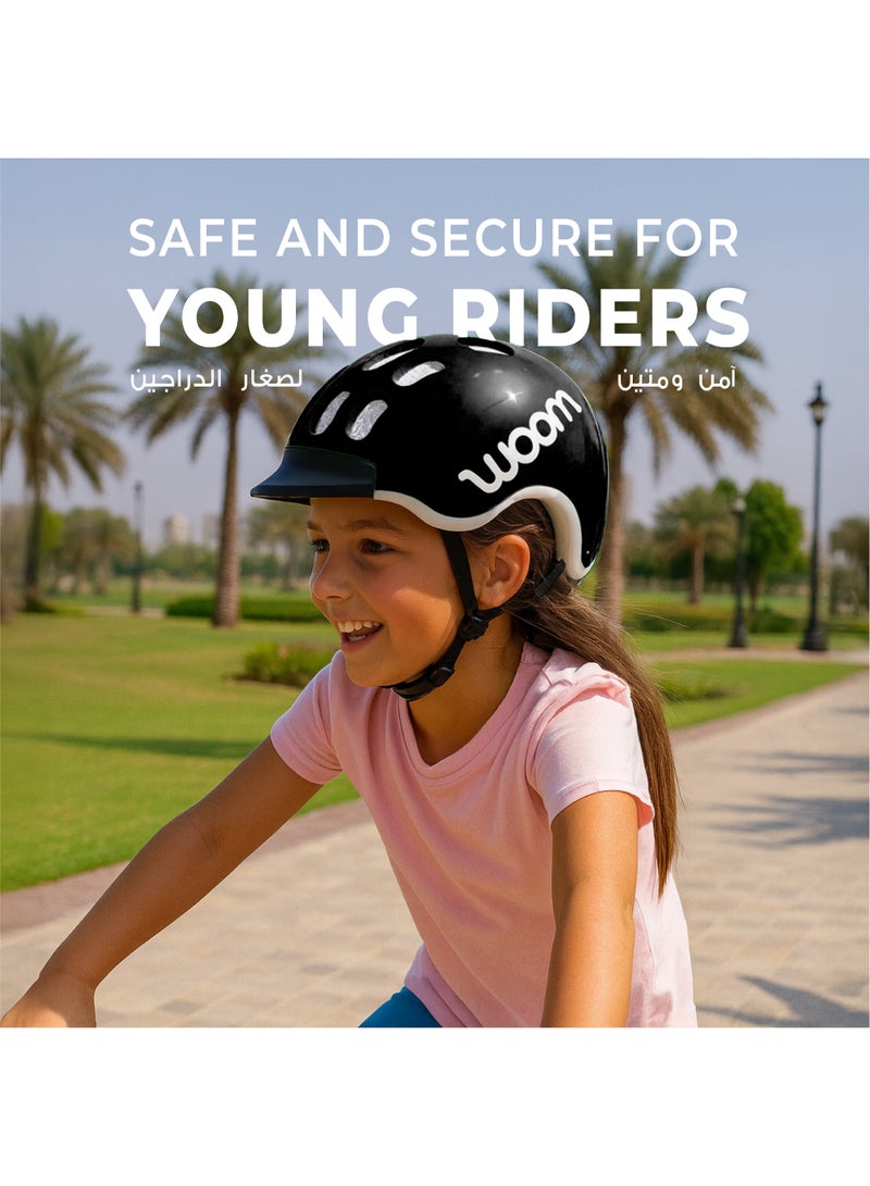 Woom Bike Helmet – Bicycle Helmet for Kids – Lightweight In-Mold Shell – Extra Small Size – Black - Image 5