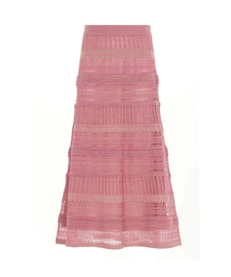 Ipekyol  Contrast Textured Knit Skirt for Women | Best Price UAE