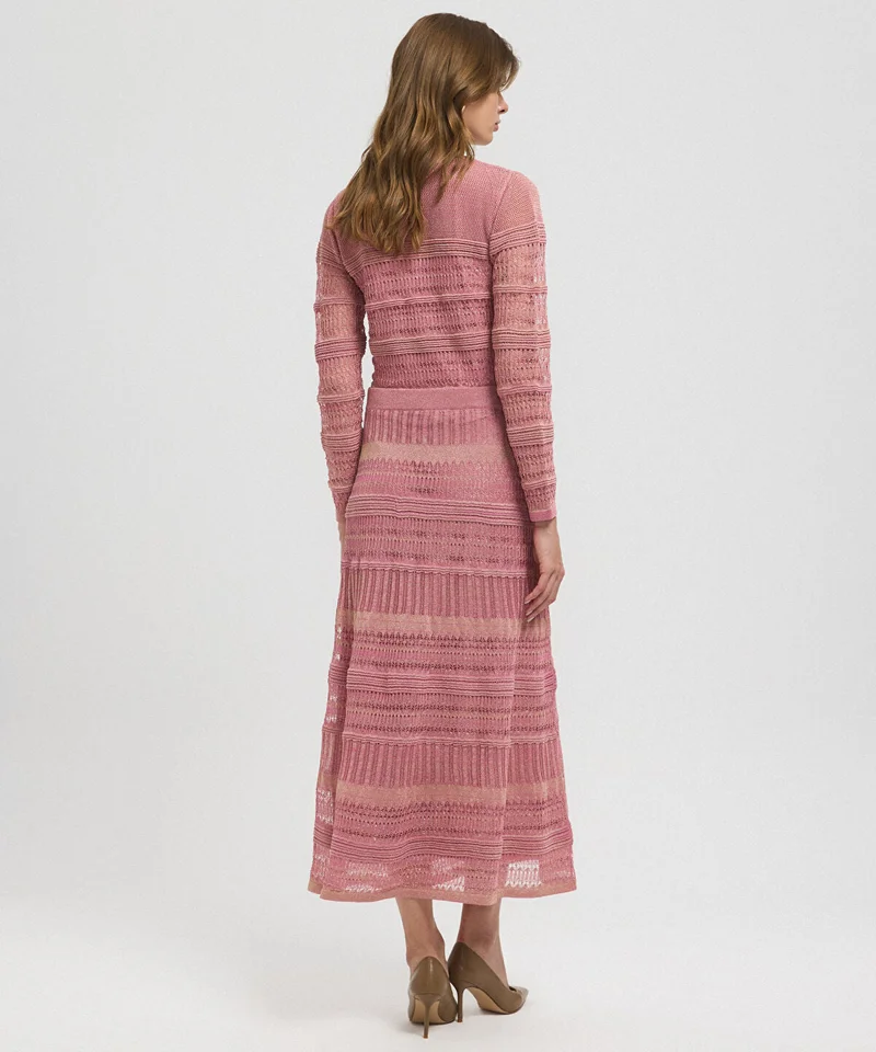 Ipekyol  Contrast Textured Knit Skirt for Women | Best Price UAE