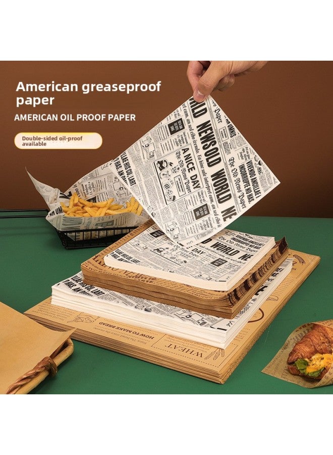 Special Tray For Hotel Baking Thickened Oil-proof Paper Fried Pad Paper American English Newspaper Oil-absorbent Paper Oil-proof Paper
