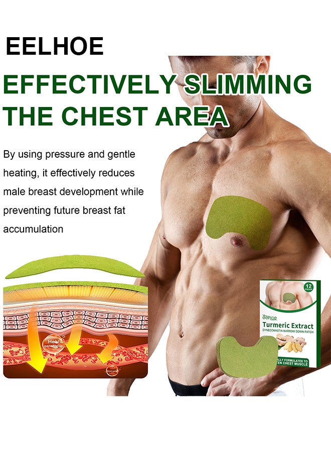 EELHOE Gynecomastia Compress Patch - Ginger Cream for Men, Tightening and Sculpting Chest Muscles with Natural Ingredients (12 Pcs) - Image 1