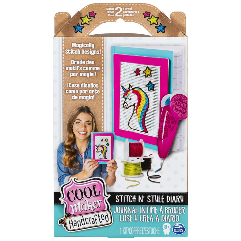 Cool Maker Handcrafted Stitch N Style Diary Activity Kit Makes 2 Covers for Ages 8 and Up - Image 2