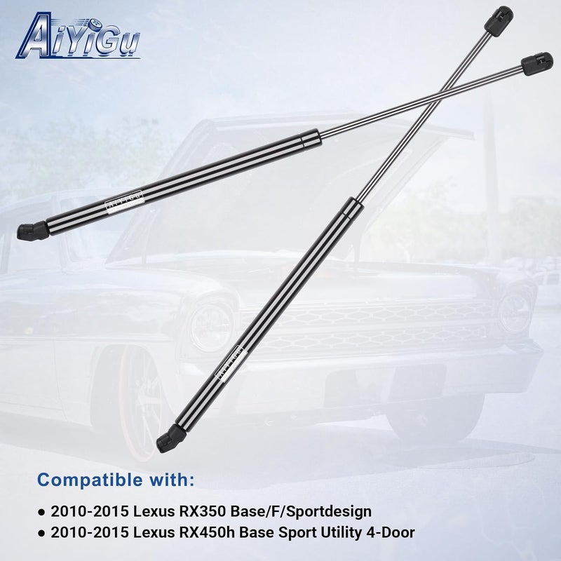 AiYiGu Front Hood Struts Shocks Lift Supports Gas Springs Compatible with Lexus RX350 2010-2015, Lexus RX450h 2010-2015 (6755 PM3269 SG229046), Pack of 2 Individual group scene compatible - Image 4