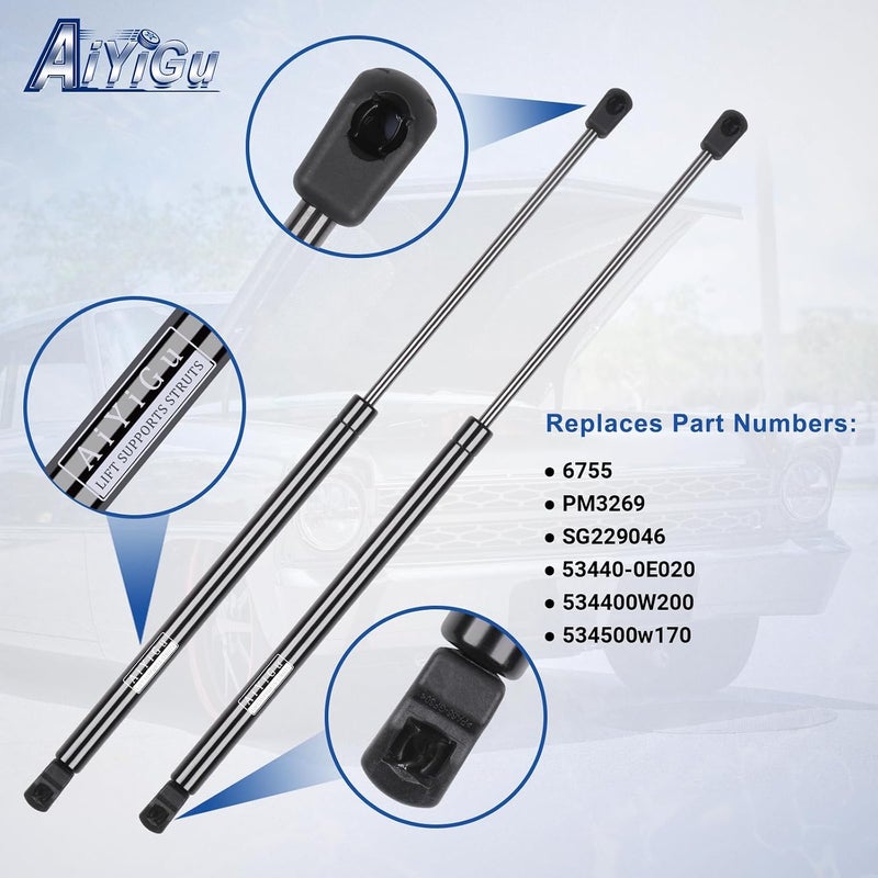 AiYiGu Front Hood Struts Shocks Lift Supports Gas Springs Compatible with Lexus RX350 2010-2015, Lexus RX450h 2010-2015 (6755 PM3269 SG229046), Pack of 2 Individual group scene compatible - Image 3