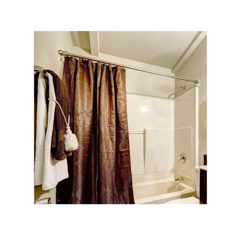 SOLARAE 6 Piece Adhesive Shower Curtain Rod Holder, Adhesive Wall Mounted Shower Rods Holder Drill-Free Install, Adhesive Rod Mount Retainer, No Drilling, Not Include Shower Curtain Rod - Image 4