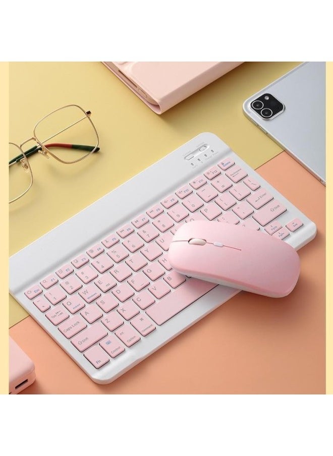 Wireless Bluetooth Keyboard Silent Office Mini Computer Mobile Phone Tablet Notebook Rechargeable Keyboard Mouse Suit-Color:7 Inch Bluetooth Keyboard Dual-mode Mouse-Product Type:purple Gray - Image 2