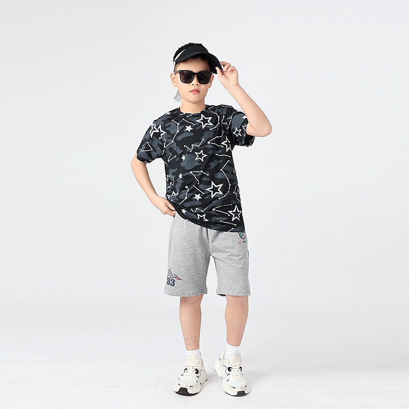 Summer Korean Version Of The New Children'S Sports Short Sleeve T-Shirt Boys Full Print Breathable Quick-Drying Jacket Girls Short Sleeve - Image 4
