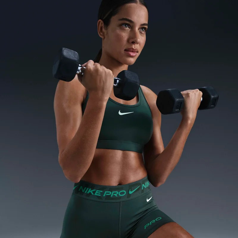 Nike Women's Pro Mid-Rise Graphic Biker Shorts