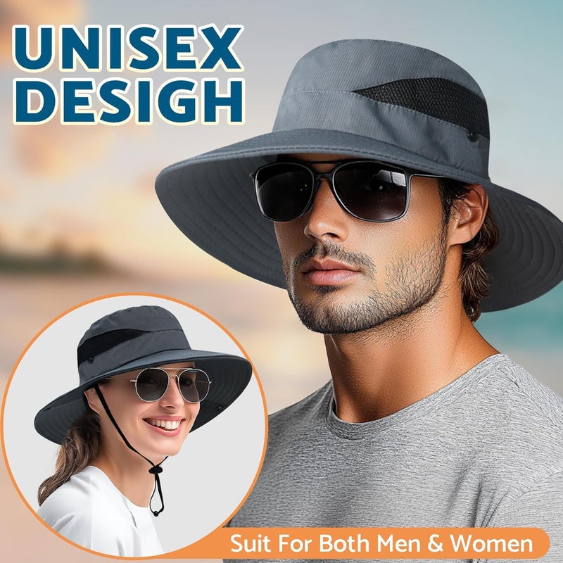 HSR Lightweight Breathable Stylish Summer Hat Cap for Men Women, UV Protection, Sun Protection Round Cap for Travel, Hiking, Gardning, Fishing for Men Women - Image 2