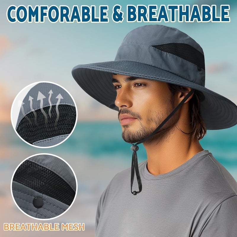 HSR Lightweight Breathable Stylish Summer Hat Cap for Men Women, UV Protection, Sun Protection Round Cap for Travel, Hiking, Gardning, Fishing for Men Women - Image 4