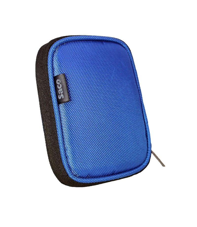 Saco External Hard Disk Pouch Cover for Etzin 2.5'' USB 3.0 External Hard Drive, Max 4TB Support (EPL-400HS), External Hard Disk Case (Maximum Size fits Upto 12.5 x 9.2 cm) - Blue - Image 1