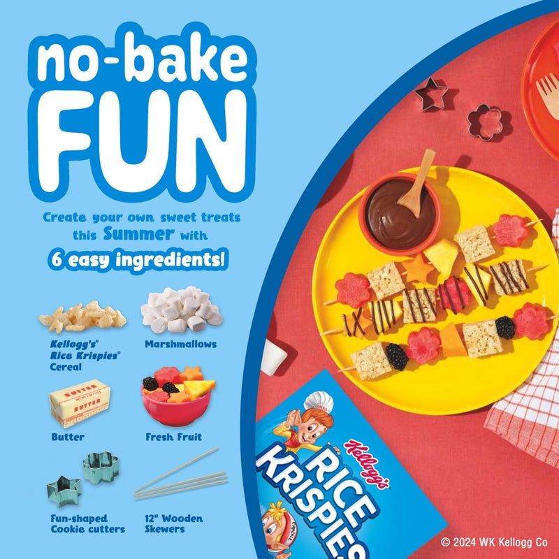 Kellogg's Rice Krispies Cold Breakfast Cereal, 8 Vitamins and Minerals, Rice Krispies Treats, Giant Size, Original, 24oz Box (1 Box) - Image 3