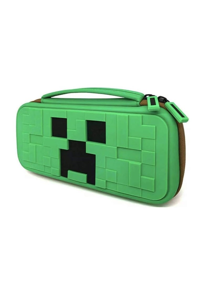 general Nintendo Switch Green Minecraft Creeper Hard Shell  Rubber Case Travel Case - Nintendo Switch Silicone Organizer - Image 2