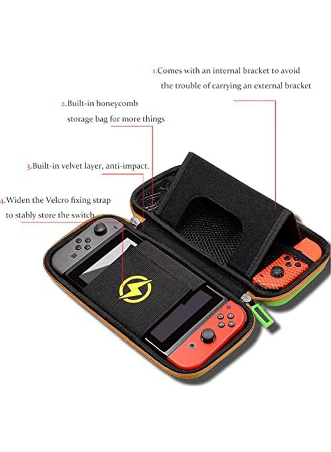 general Nintendo Switch Green Minecraft Creeper Hard Shell  Rubber Case Travel Case - Nintendo Switch Silicone Organizer - Image 3