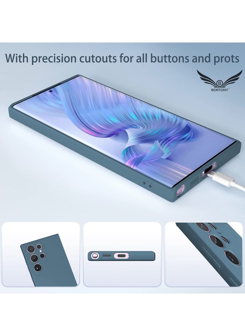 BORTONY S22 Ultra Case Liquid Silicone Silky Soft Touch Full Body Protection Shockproof Cover Case with Soft Microfiber Lining Compatible with Samsung S22 Ultra - Image 5