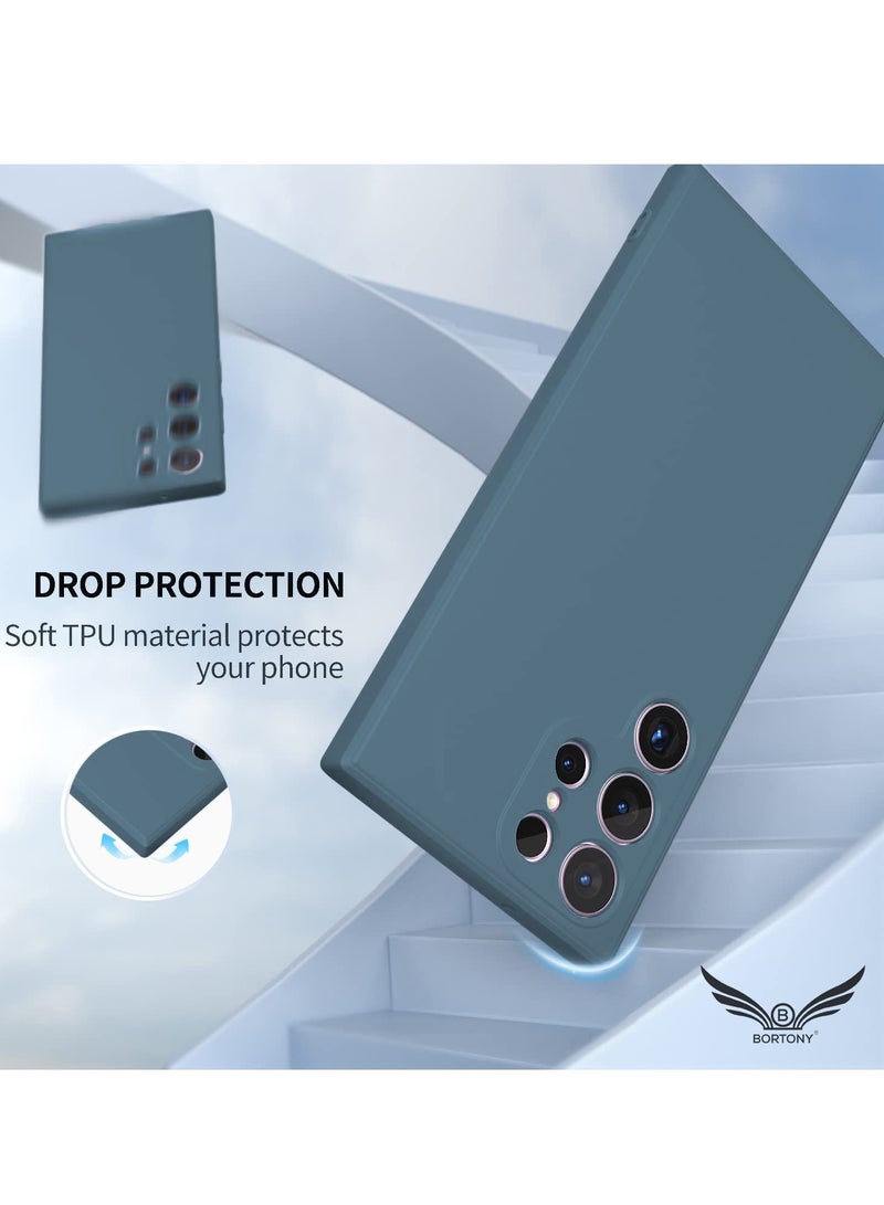 BORTONY S22 Ultra Case Liquid Silicone Silky Soft Touch Full Body Protection Shockproof Cover Case with Soft Microfiber Lining Compatible with Samsung S22 Ultra - Image 2