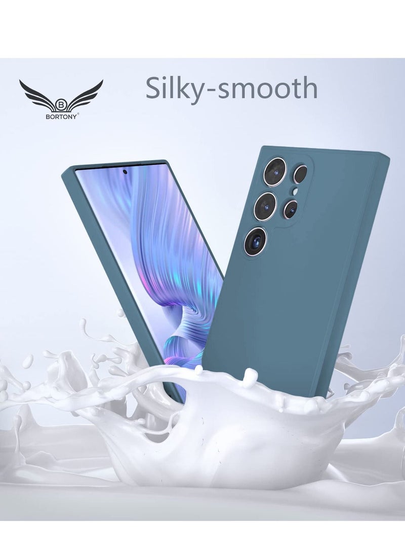 BORTONY S22 Ultra Case Liquid Silicone Silky Soft Touch Full Body Protection Shockproof Cover Case with Soft Microfiber Lining Compatible with Samsung S22 Ultra - Image 4