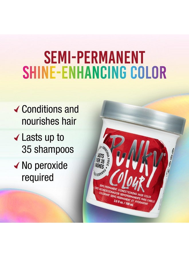 بانكي صبغة شعر بونكي فيرمليون ريد شبه دائمة، نباتية وخالية من البارابين والبارابين، تدوم حتى 25 غسلة، 3.5 أونصة - Image 2