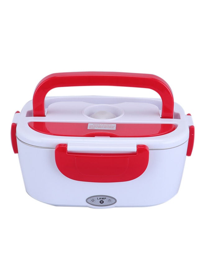 NIBEMINENT Portable Electric Lunch Box White/Red 24.5x11x11cm - Image 1