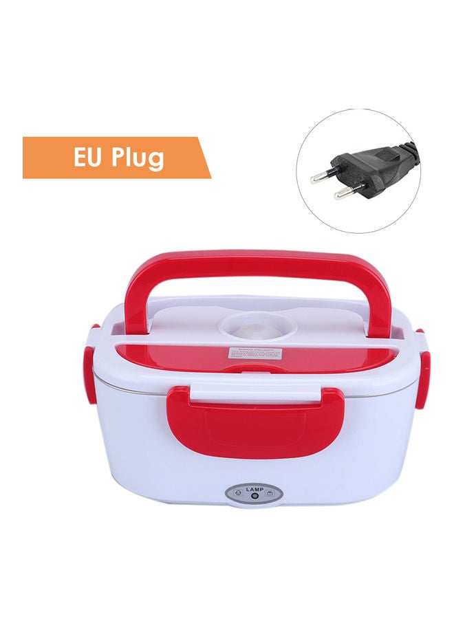 NIBEMINENT Portable Electric Lunch Box White/Red 24.5x11x11cm - Image 3