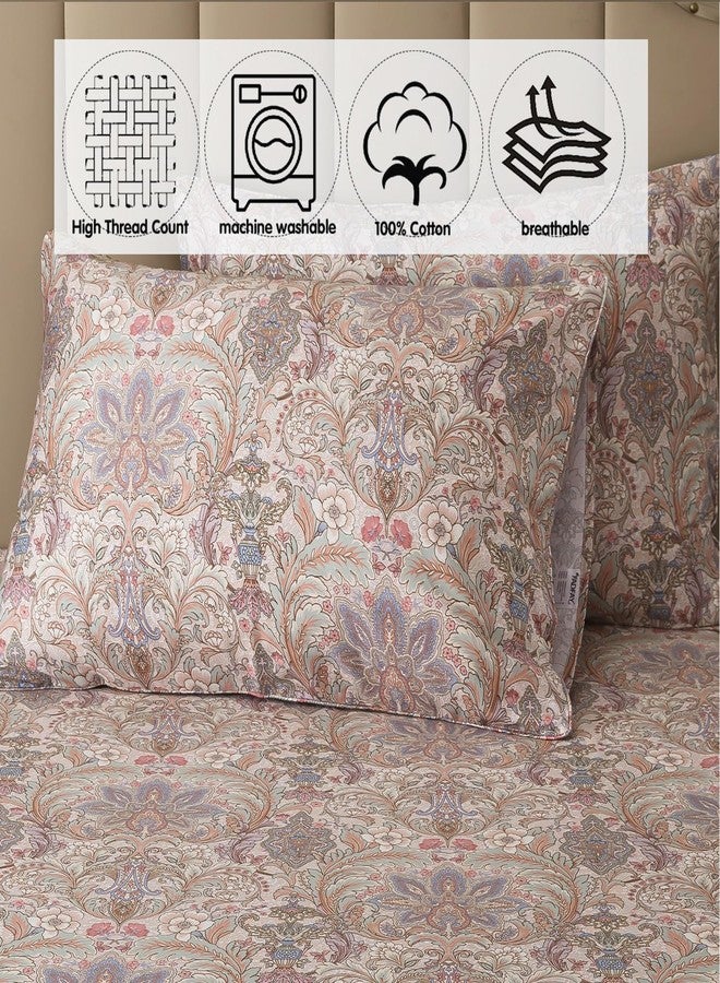 FADFAY Vintage Brown Paisley Queen Sheet Set, 4-Piece Long-Staple Cotton, Soft & Breathable, Deep Pocket Fitted Sheet for All Seasons - Image 5