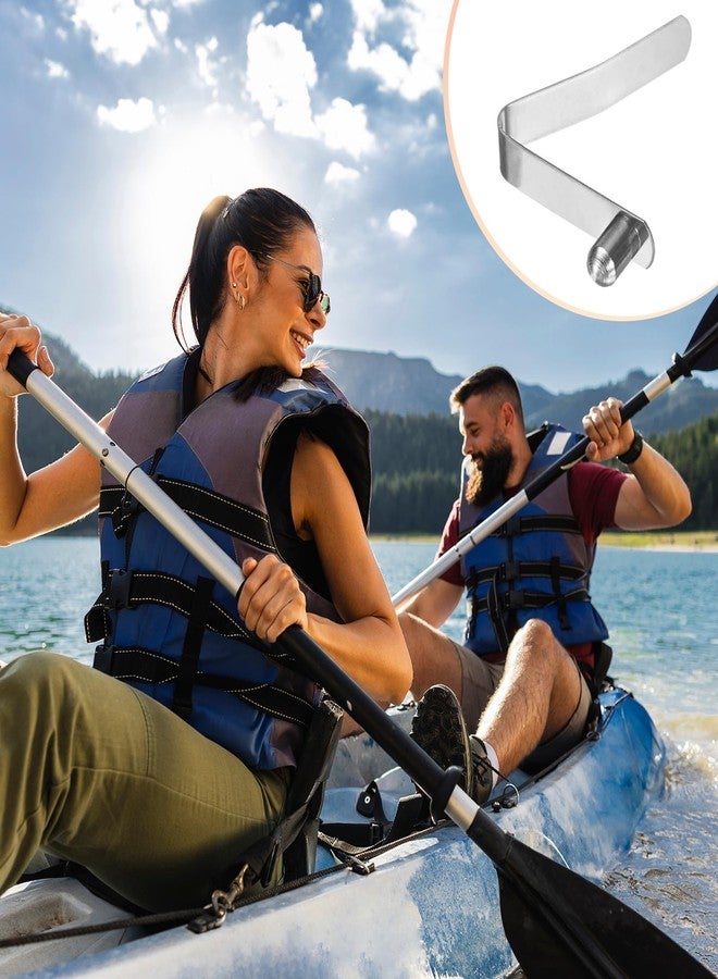 M METERXITY 10-Pack Kayak Paddle Snap 6mmx41mm Solid Single Pin V Shaped Spring Steel Tent Pole Clips Locking Clips for Camping/Kayak Paddle/Tent Pole Push Button Spring Snap Clips - Image 5