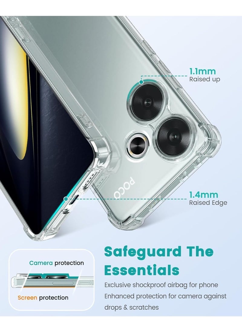 Generic Xiaomi Redmi 13 Case/Redmi Note 13R 5G Case Full Protection Slim Shockproof Flexible TPU Clear Soft Silicone Protective Cover  - Image 2