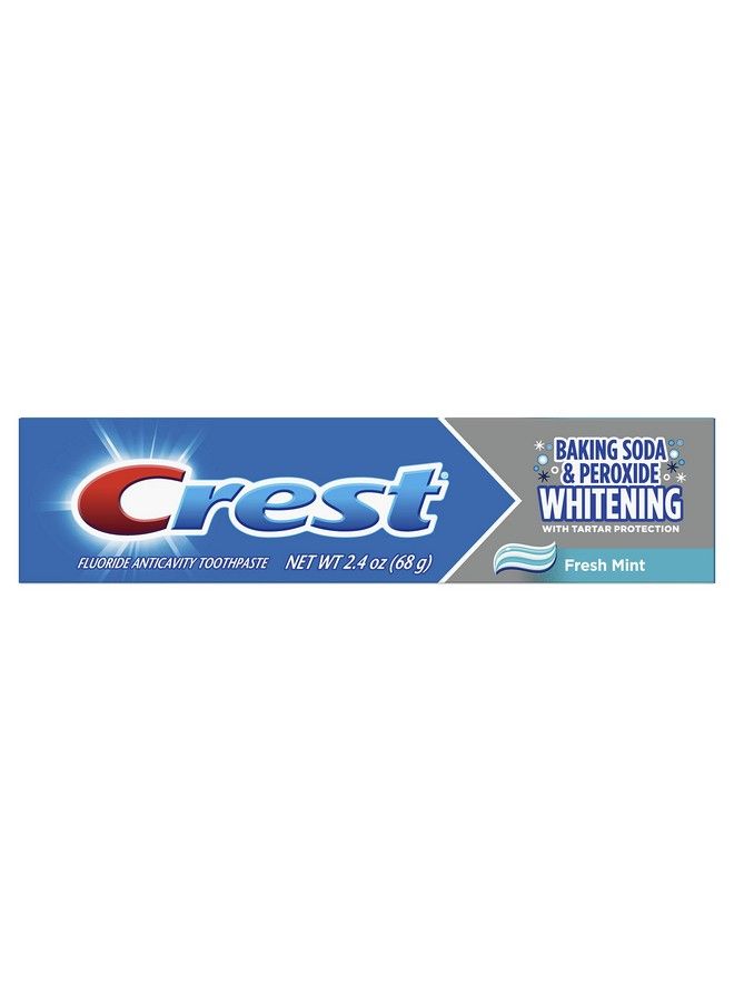 Crest معجون أسنان لحماية التجاويف والتكلسات تبييض بيكربونات الصوديوم وبيروكسيد 2.4 أونصة - Image 1