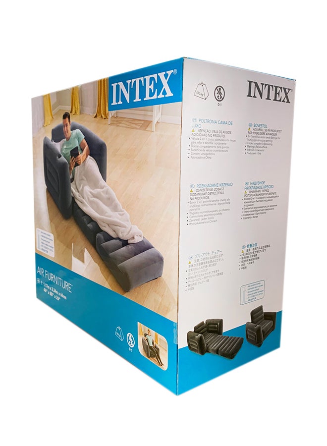INTEX Multipurpose Inflatable Sofa Charcoal Grey 17.78x33.2x36.83cm - Image 3