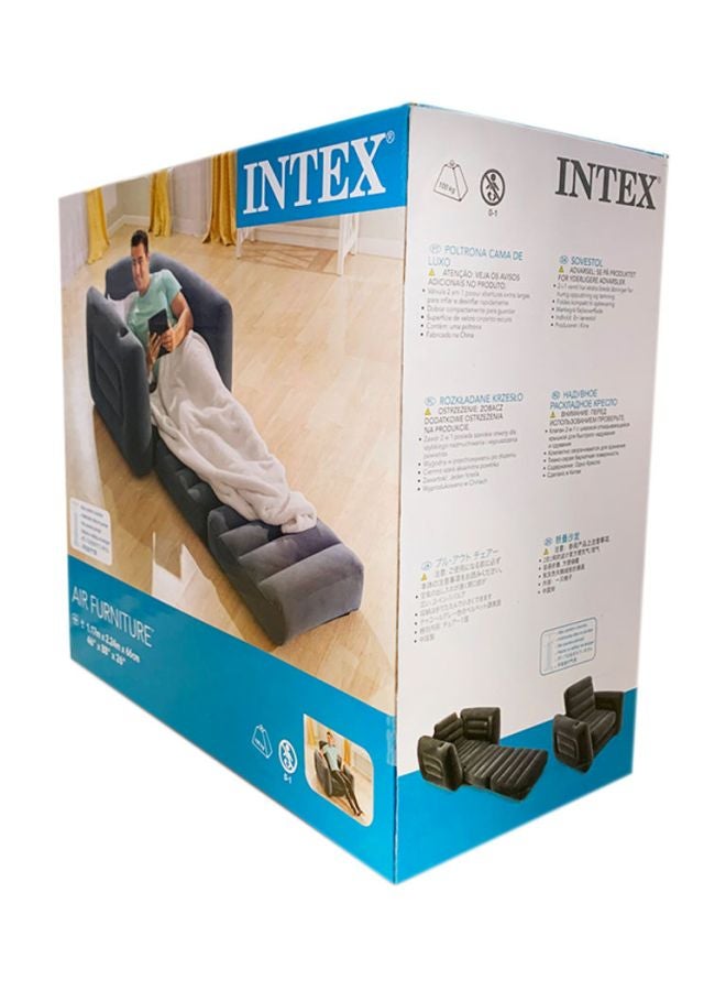 INTEX Multipurpose Inflatable Sofa Charcoal Grey 17.78x33.2x36.83cm - Image 2