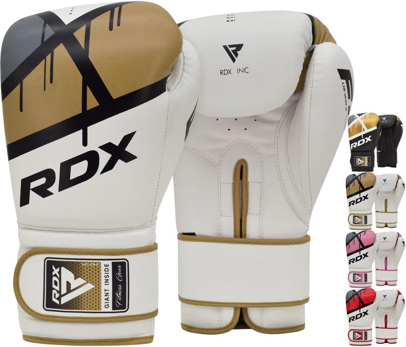 RDX Boxing Gloves EGO, Sparring Muay Thai Kickboxing MMA Heavy Training Mitts, Maya Hide Leather, Ventilated, Long Support, Punching Bag Workout Pads, Men Women Adult 8 10 12 14 16 oz - Image 1