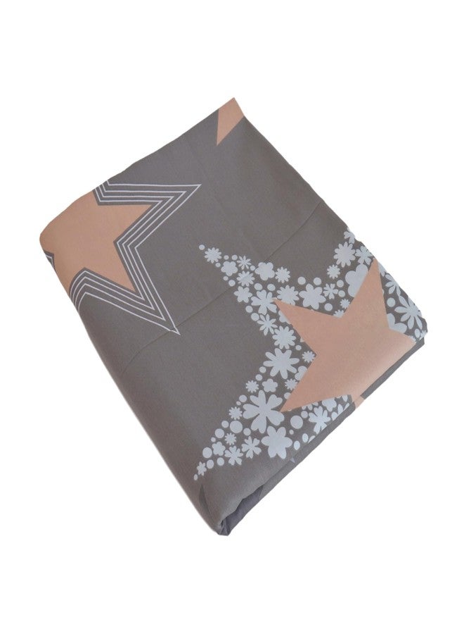 WBYCOTBED Grey Flat Bed Sheets for Men Soft Cotton Flat Sheet Queen Size Easy Care Top Sheet Geometric Printed - Image 1