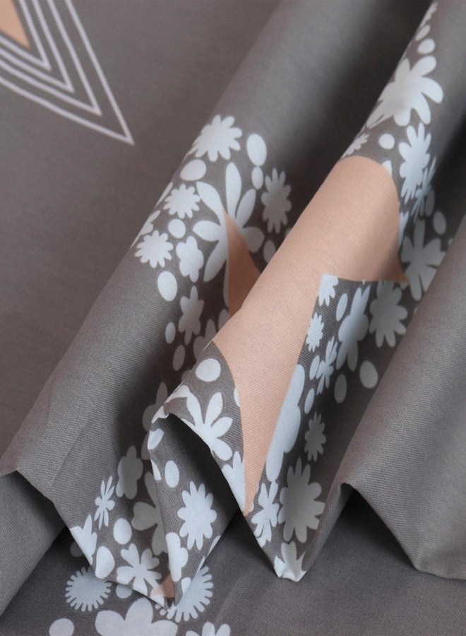 WBYCOTBED Grey Flat Bed Sheets for Men Soft Cotton Flat Sheet Queen Size Easy Care Top Sheet Geometric Printed - Image 5
