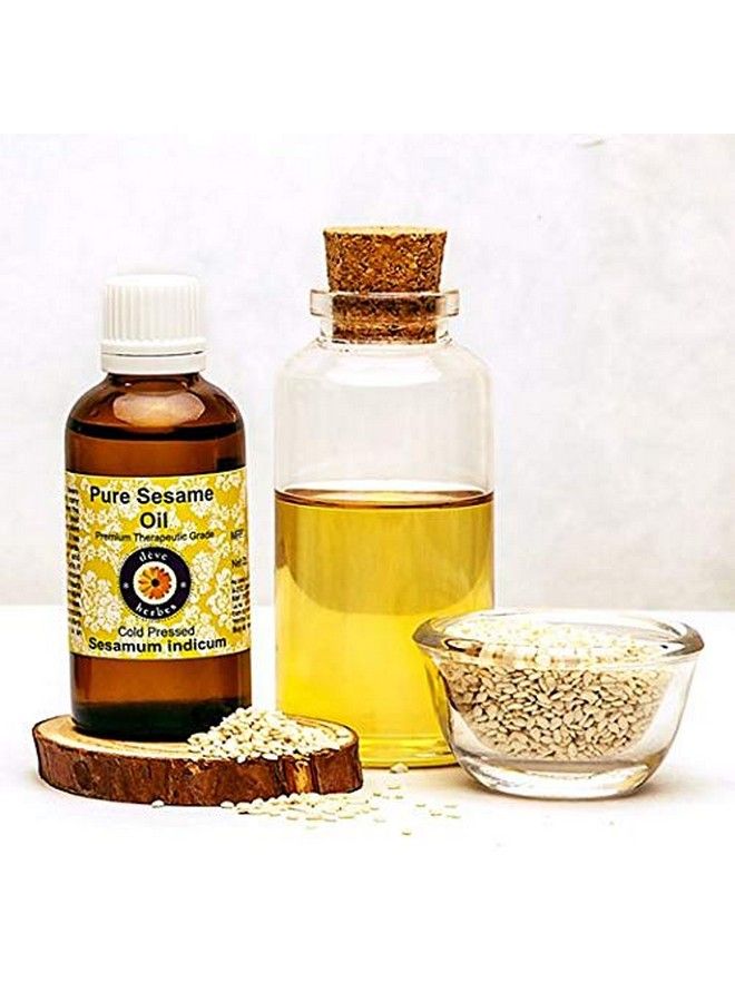 Deve Herbes Pure Sesame Oil (Sesamum Indicum) With Glass Dropper Natural Therapeutic Grade Cold Pressed 50Ml - Image 4