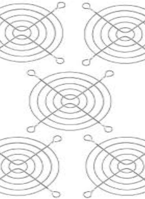 KNP Pack of 5 cooling fan grills for 190mm fans is ideal for use in various applications where multiple fans are involved.