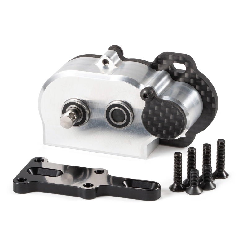 ZMHOBBY LCG Transmission NOD Tiny Gearbox with Adapter Plate for Straight Axle Axial AR44 AR45 AR60 Enduro Vanquish F9 F10 Silver - Image 3
