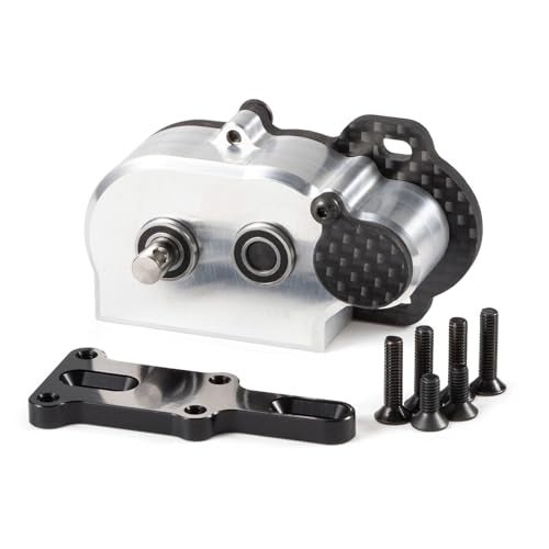 ZMHOBBY LCG Transmission NOD Tiny Gearbox with Adapter Plate for Straight Axle Axial AR44 AR45 AR60 Enduro Vanquish F9 F10 Silver - Image 1