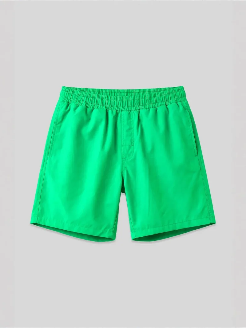Tommylife Lime Green TOMMY Men's Pull-On One-Piece Shorts Set for Men | Best Price UAE