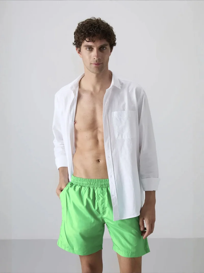 Tommylife Lime Green TOMMY Men's Pull-On One-Piece Shorts Set for Men | Best Price UAE