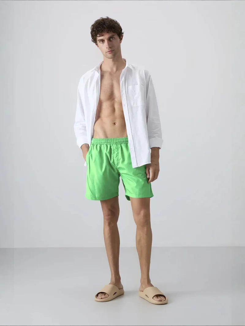 Tommylife Lime Green TOMMY Men's Pull-On One-Piece Shorts Set for Men | Best Price UAE