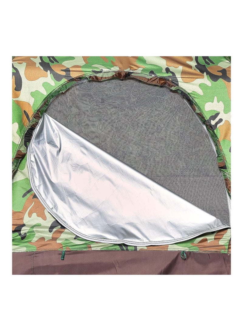 بلومنغ تايم مقاوم للماء والرياح والأشعة فوق البنفسجية للسفر والتخييم في الهواء الطلق 2-3 أشخاص، خيمة مموهة متعددة الوظائف مقاومة للمطر - Image 4