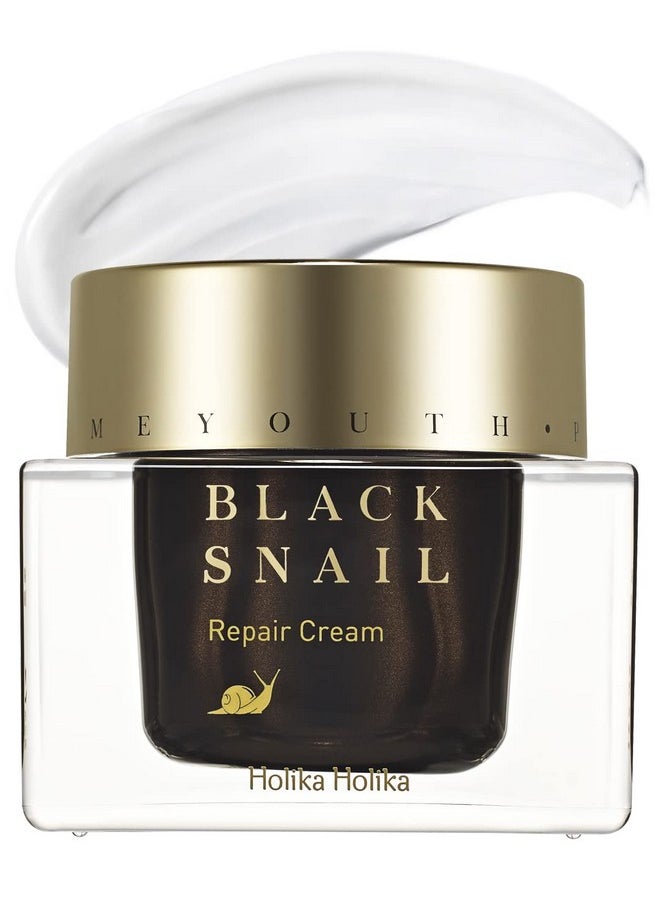 Holika Holika - Prime Youth Black Snail Repair Cream- 70% Snail Secretion Extract For Collagen Production & Rejuvenating, Intensive Moisturizing, Plumping Fine Lines, Cruelty-Free, 1.69Oz - Image 1