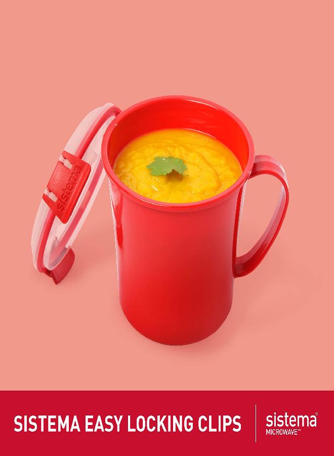 Sistema Microwave Soup Mug with Lid and Steam Release Vent - Image 2