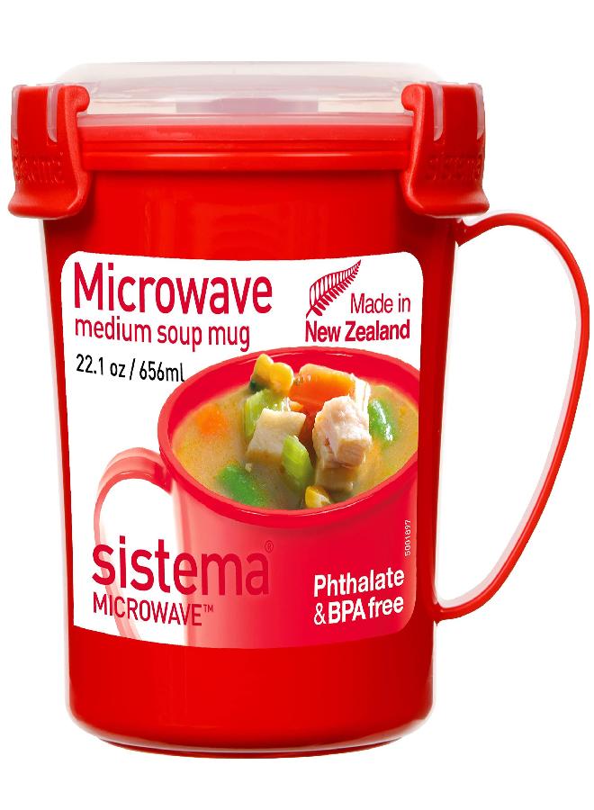 Sistema Microwave Soup Mug with Lid and Steam Release Vent - Image 1