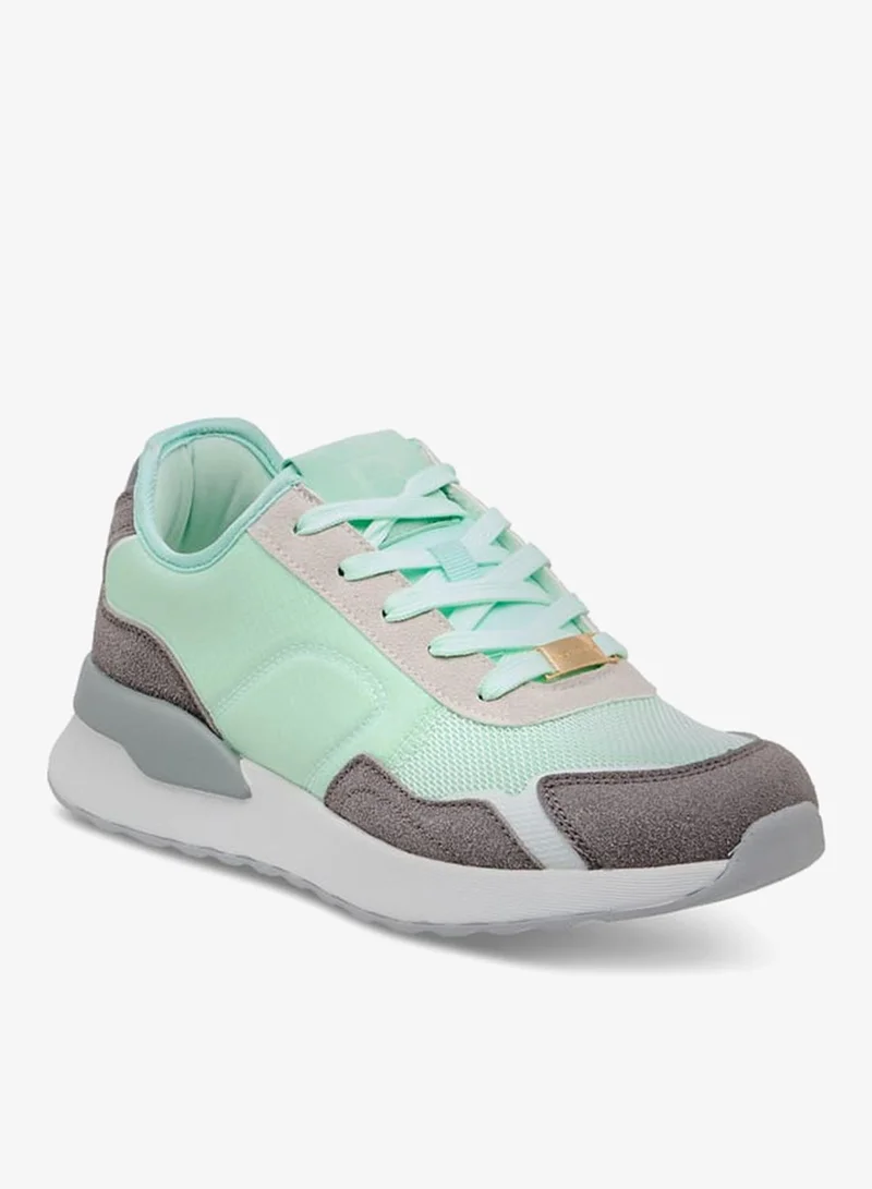 Flora Bella By Shoexpress Women's Colourblock Sneakers with Lace-Up Closure