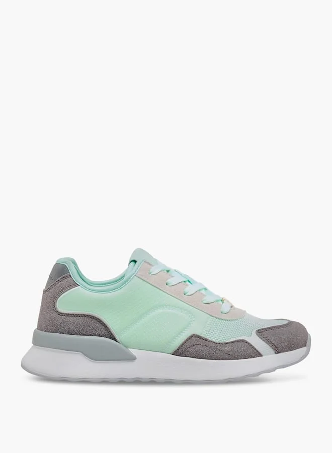 Flora Bella By Shoexpress Women's Colourblock Sneakers with Lace-Up Closure